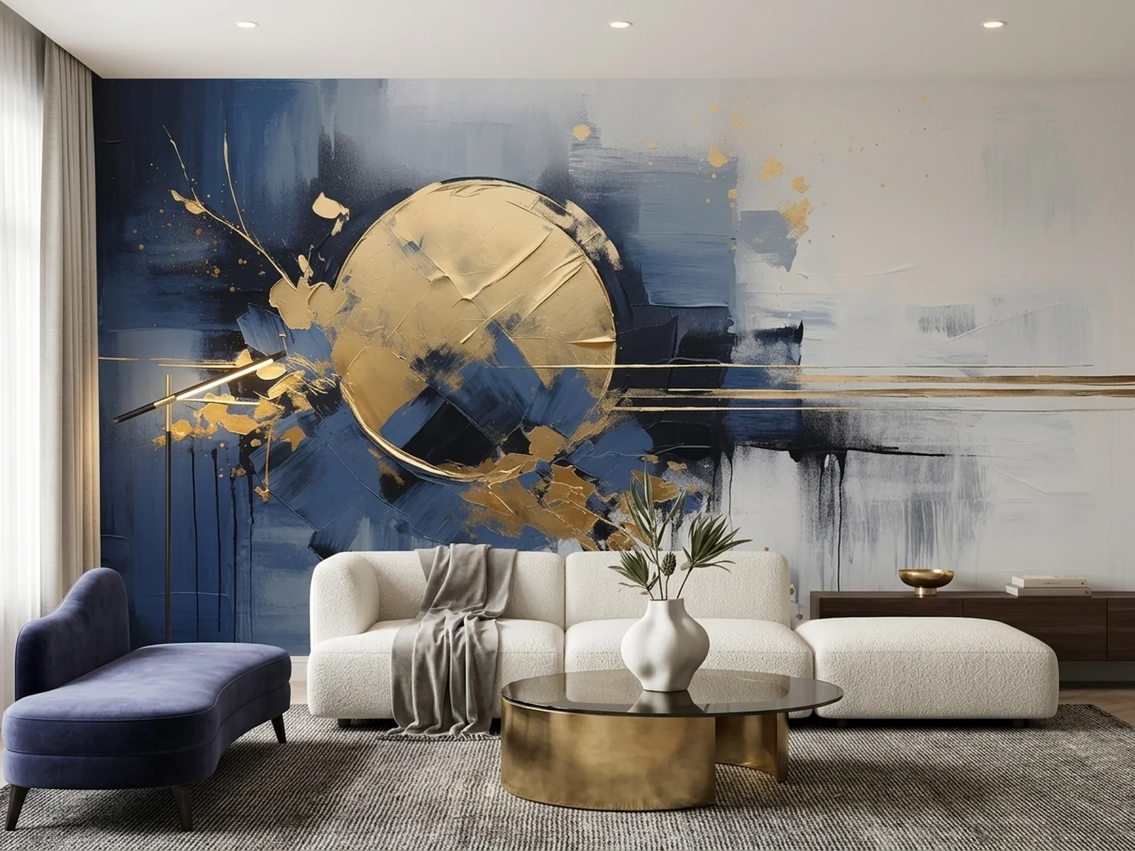 Abstract Gold Sphere v prostoru