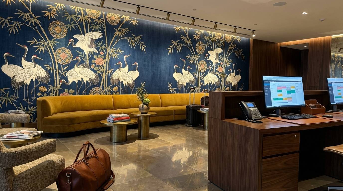 Imperial Indigo Cranes